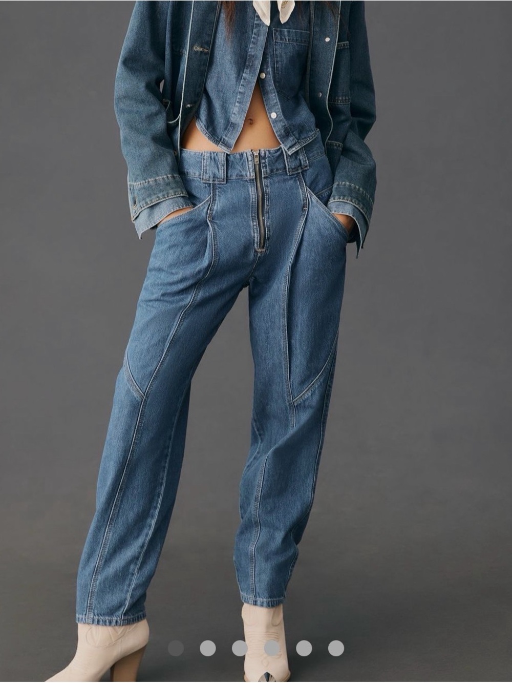 Etica Zoya High-Rise Vintage Utility Jeans 31